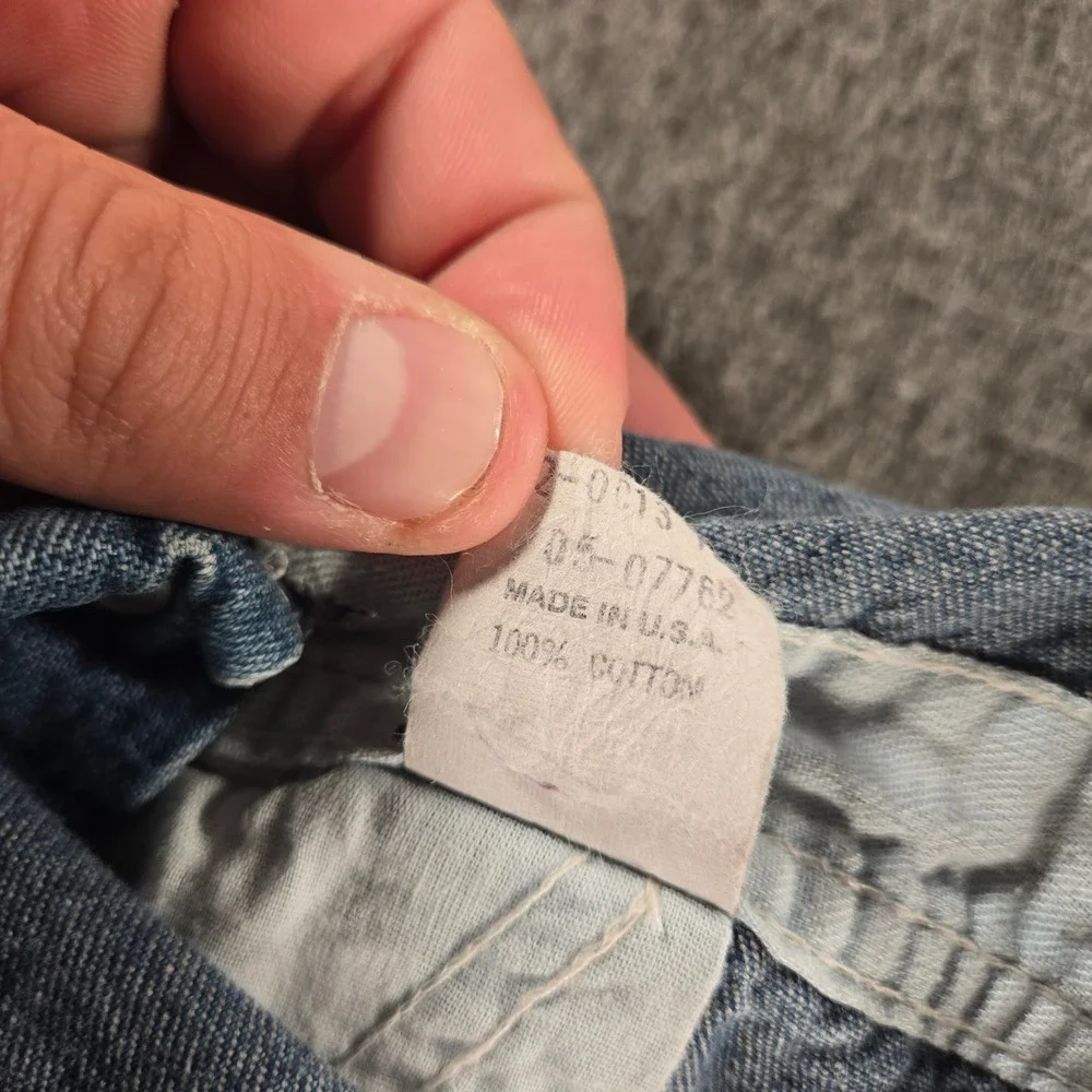 Vintage OshKosh B'Gosh Overalls Kids 24M Blue Denim Vestbak USA Cotton